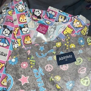 Scrubs ✨2for1✨Sale🙌💕Scrubs Disney characters & Peace Signs and stars ✨ ✨✨
